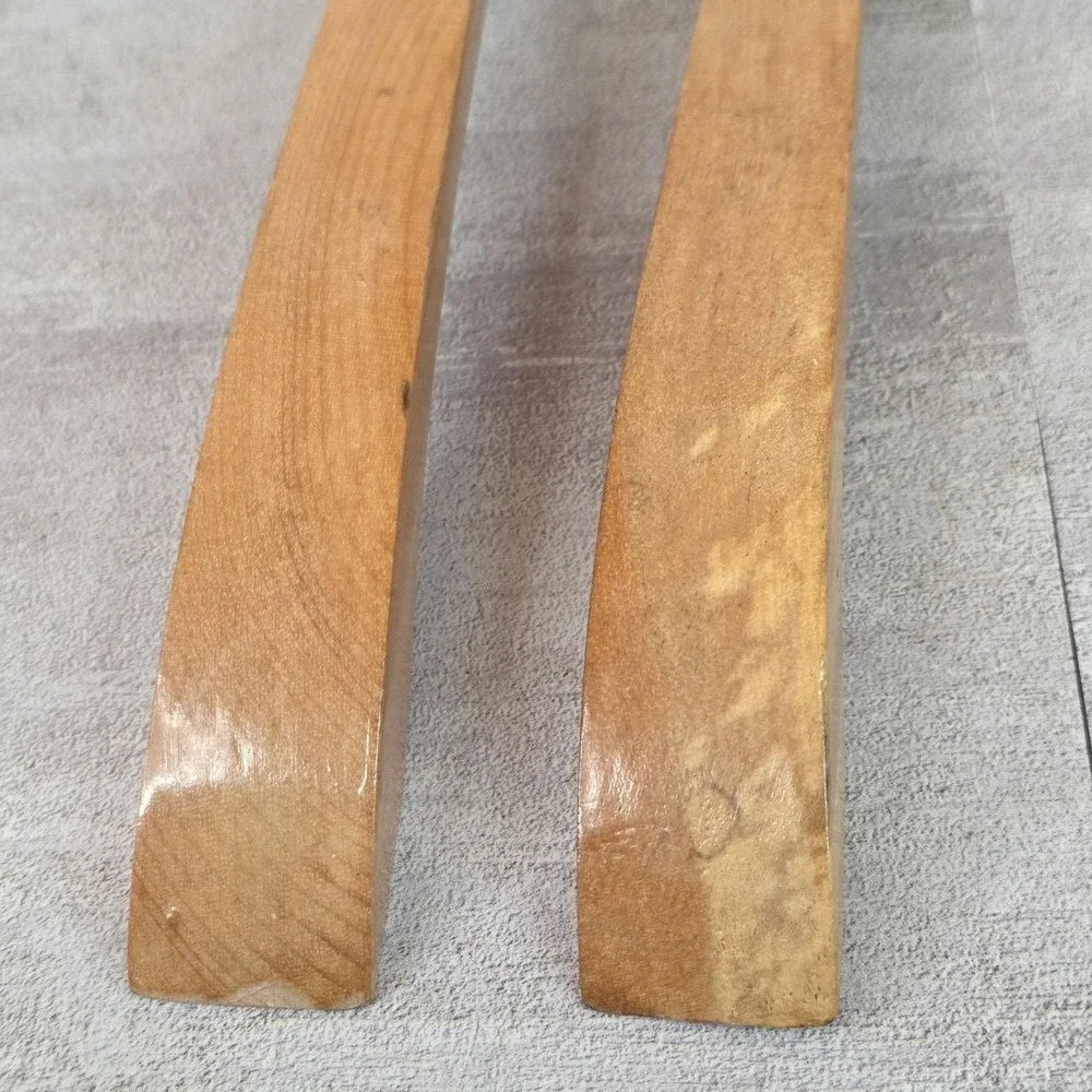 Vintage Primitive Wooden Salad Spoon Fork Set Marked  Made in Occupied Japan MCM